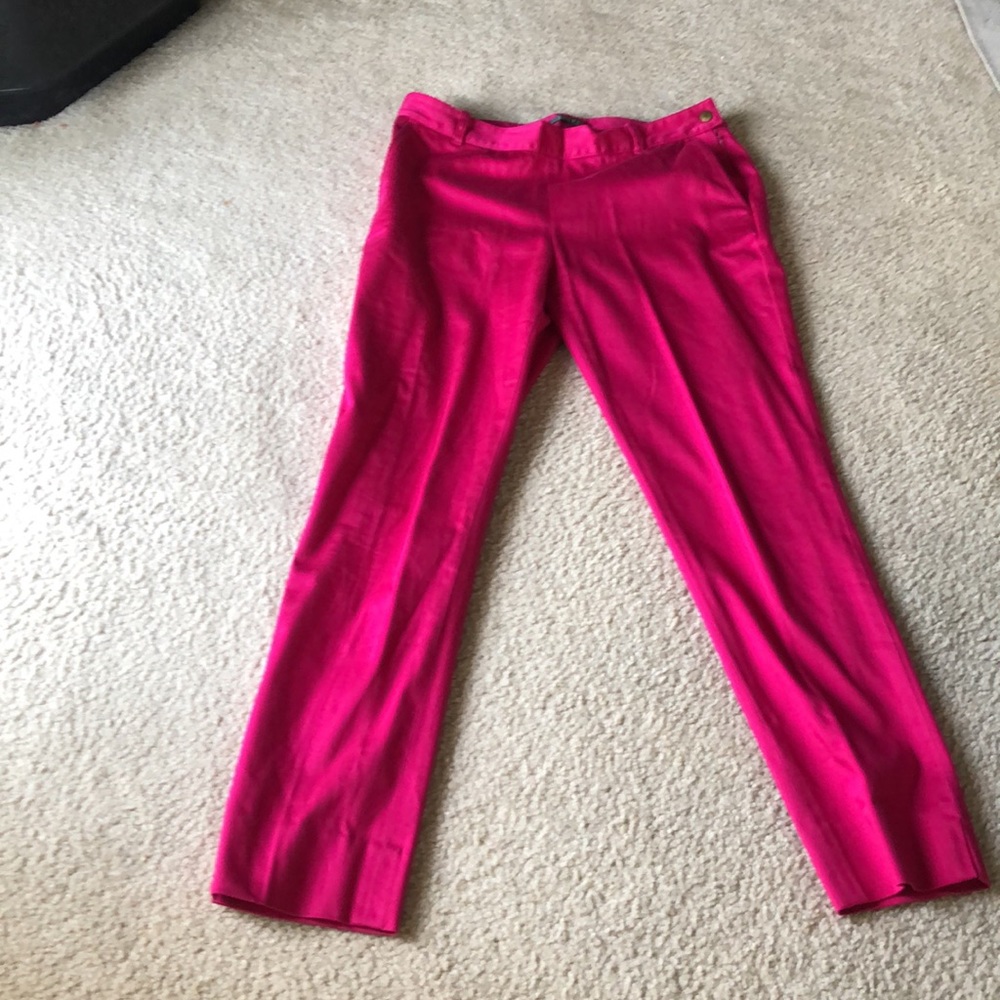 Size 8 Ralph Lauren slacks / jeans by Lauren- Ralph Lauren- cherry red.